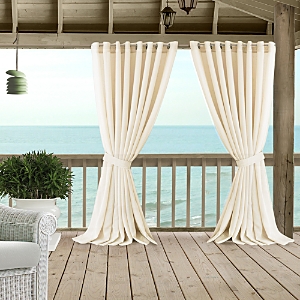 Elrene Home Fashions Carmen Sheer Indoor/outdoor Tieback Curtain Panel, 114 X 108 In Ivory