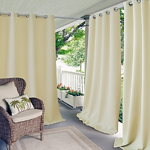 Elrene Home Fashions Connor Solid Indoor/outdoor Curtain Panel, 52 X 108 In Ivory