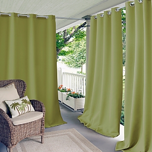 Elrene Home Fashions Connor Solid Indoor/outdoor Curtain Panel, 52 X 108 In Lime