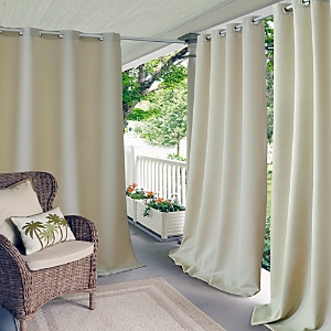 Elrene Home Fashions Connor Solid Indoor/outdoor Curtain Panel, 52 X 108 In Taupe