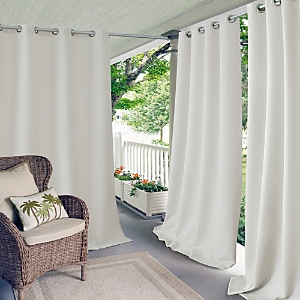 Elrene Home Fashions Connor Solid Indoor/outdoor Curtain Panel, 52 X 108 In White