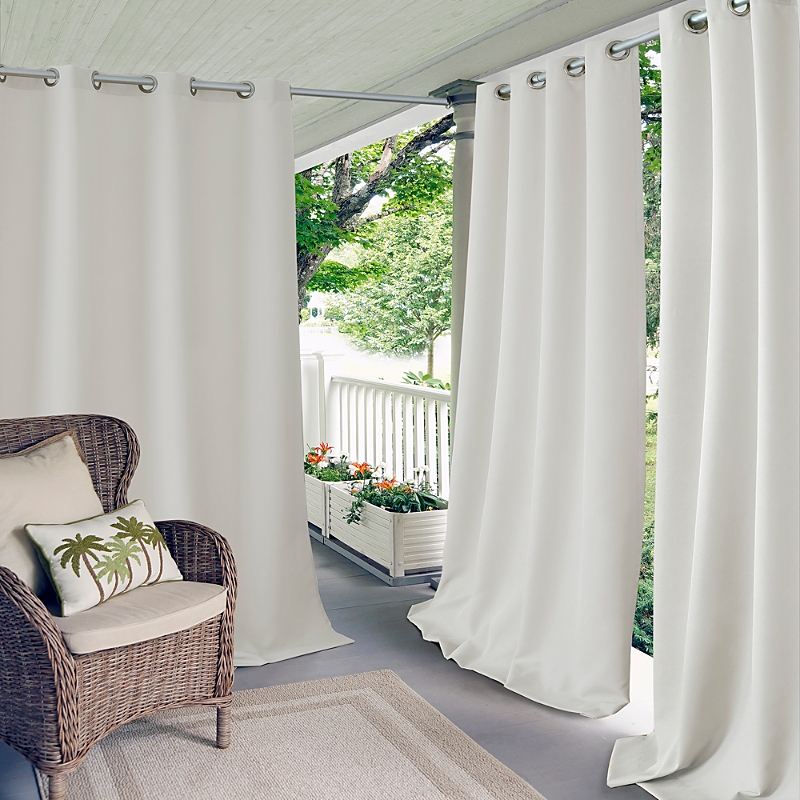 Shop Elrene Home Fashions Connor Solid Indoor/outdoor Curtain Panel, 52 X 108 In White