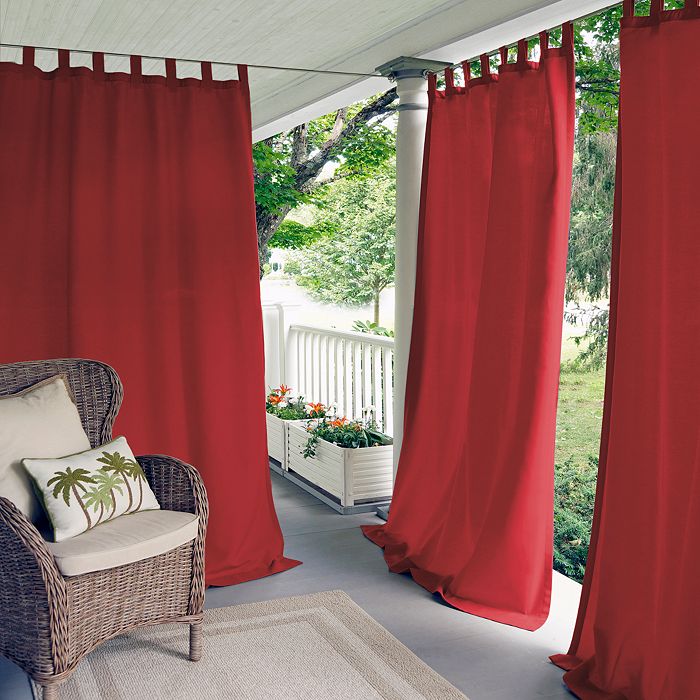 Elrene Home Fashions Matine Indoor/outdoor Window Panel, 52 X 95 In Red