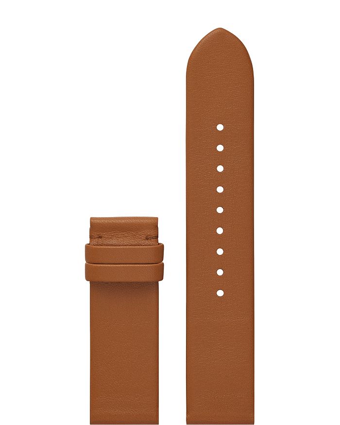 TORY BURCH THE GIGI BROWN LEATHER SMARTWATCH STRAP, 20MM,TBS2001