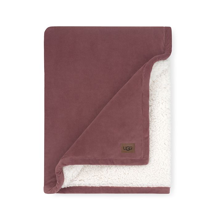 Ugg Bliss Sherpa Throw In Dusty Rose