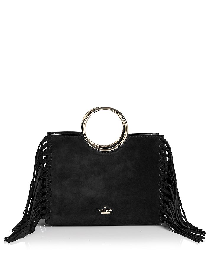 kate spade new york White Rock Road Sam Fringe Suede Satchel