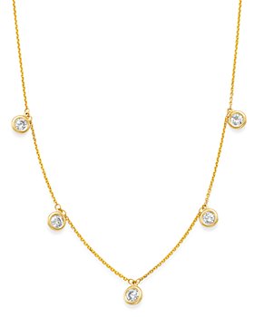 Bloomingdale's - Diamond Droplet Station Necklace in 14K Yellow Gold, 1.0 ct. t.w. - 100% Exclusive