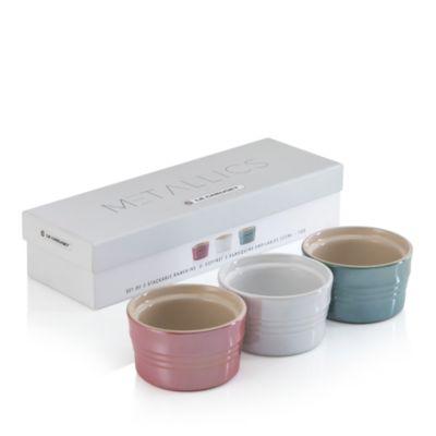 Le Creuset - Metallic Stoneware Stackable Ramekin, Set of 3