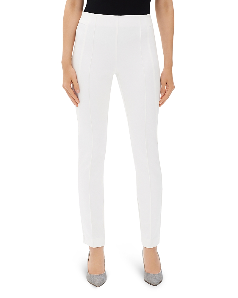 Lafayette 148 Gramercy Acclaimed-stretch Pants In White