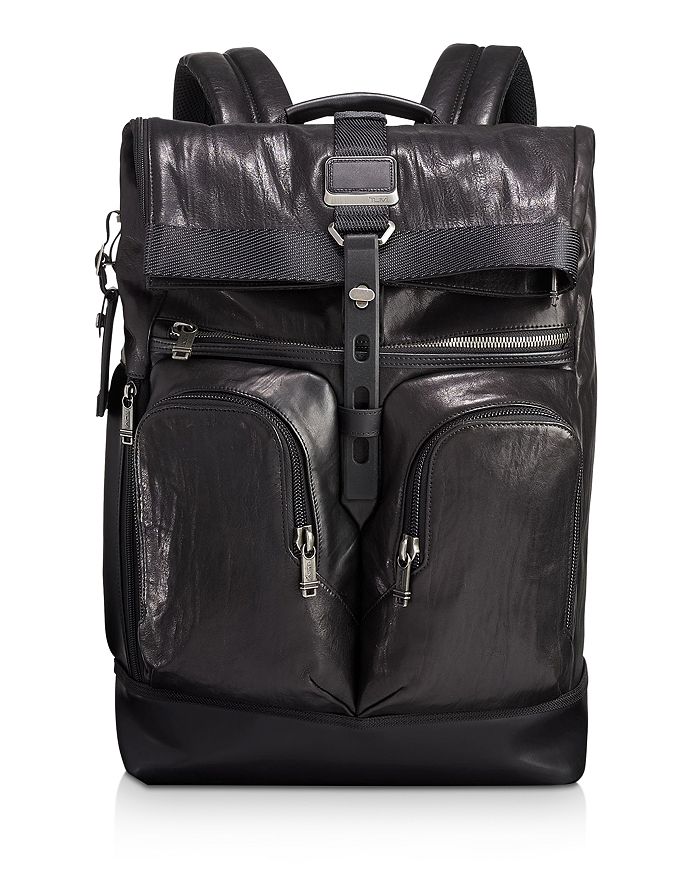 Tumi Alpha Bravo London Roll-Top Leather Backpack | Bloomingdale's