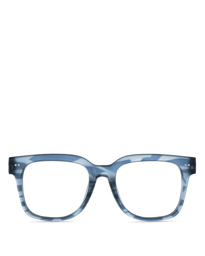 Look Optic Unisex Laurel Square Blue Light Glasses, 51mm In Blue Camo