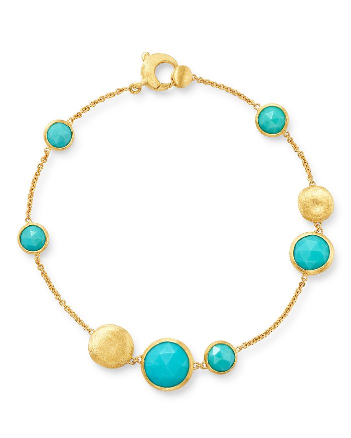 Marco Bicego 18K Yellow Gold Jaipur Turquoise Station Bracelet Bloomingdale s