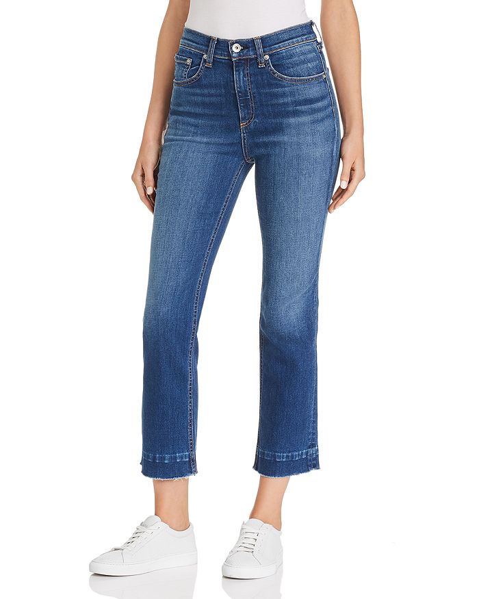 Rag & bone top hana cropped flared jeans