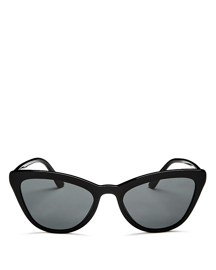 Prada Women's Cat Eye Sunglasses, 56mm In Black/gray