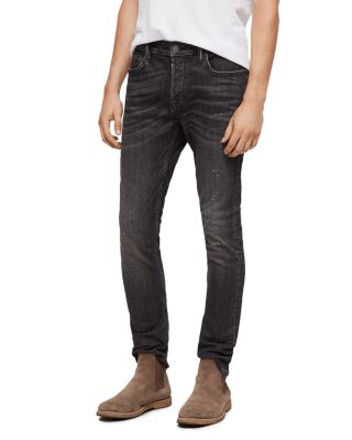 all saints cigarette jeans black ALLSAINTS Cigarette Damaged Skinny Fit Jeans in Washed Black