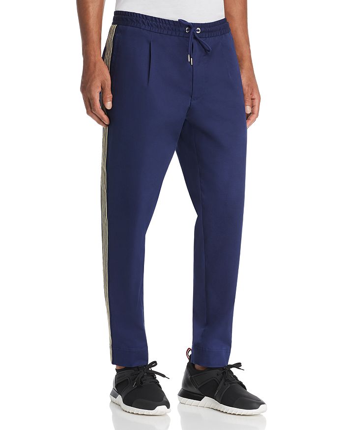 MONCLER STRIPE TRIMMED TAILORED STRAIGHT FIT PANTS,E1091114359057448