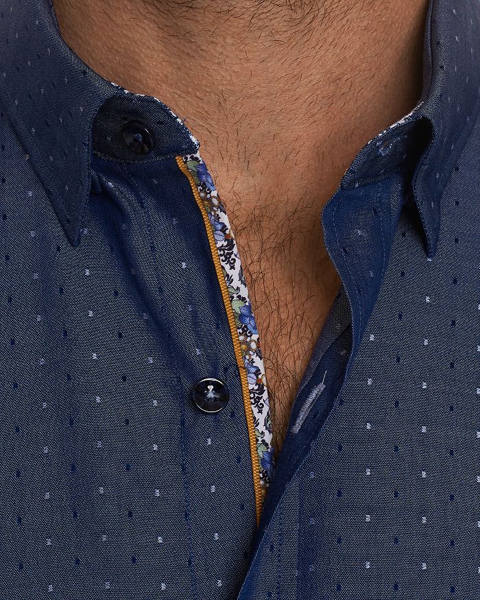 ROBERT GRAHAM ALBAN EMBROIDERED CHAMBRAY CLASSIC FIT CAMP SHIRT - 100% EXCLUSIVE