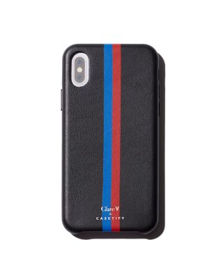 Leather Iphone Clare V Iphone Case Clare Leather IPhone Case Black With  Green Ciao