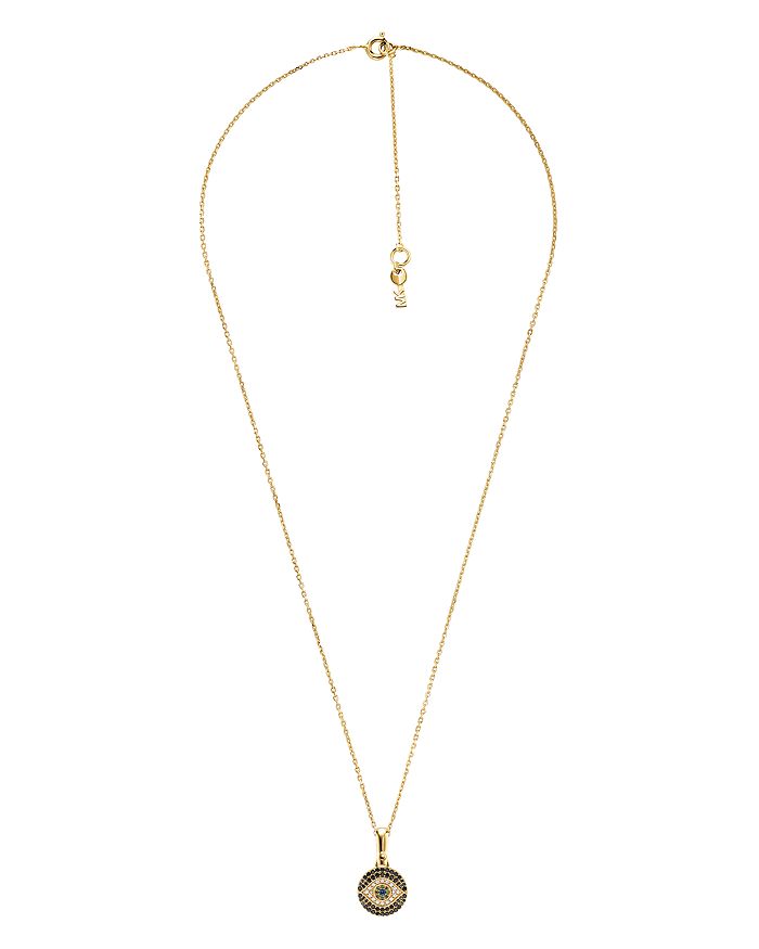 Michael Kors Custom Kors Evil Eye Necklace In 14K GoldPlated Sterling
