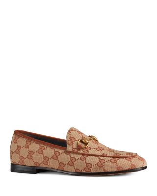 Gucci Women's Jordaan GG Canvas Loafers 