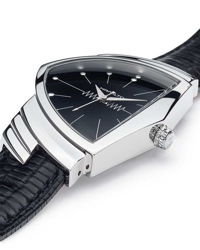 Shop Hamilton Ventura Quartz Watch, 32.3mm In Black/silver