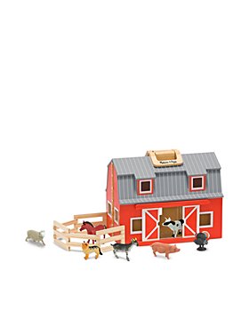 Melissa & Doug - Fold & Go Wooden Barn - Ages 3+