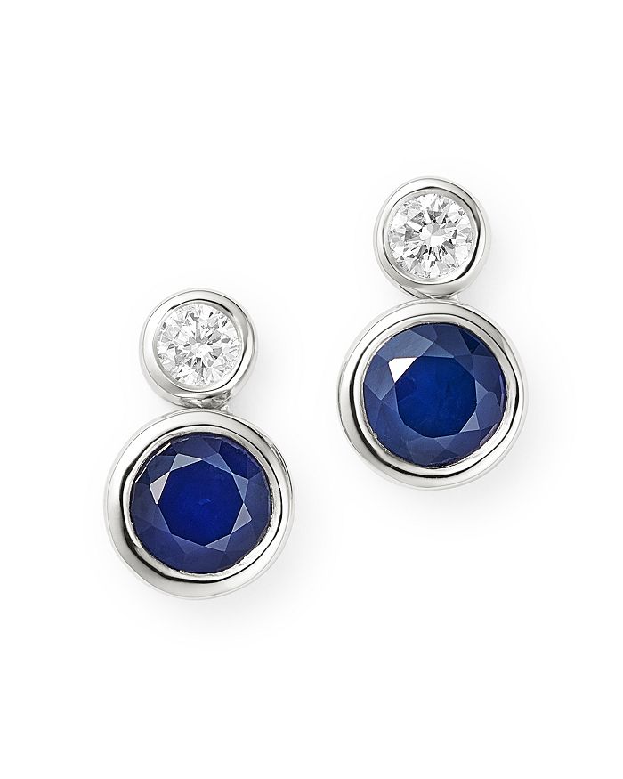 Bezel set sapphire discount earrings