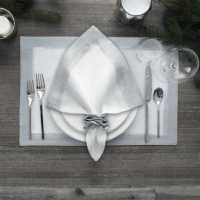 Metallic Brushstroke Table Linen Collection