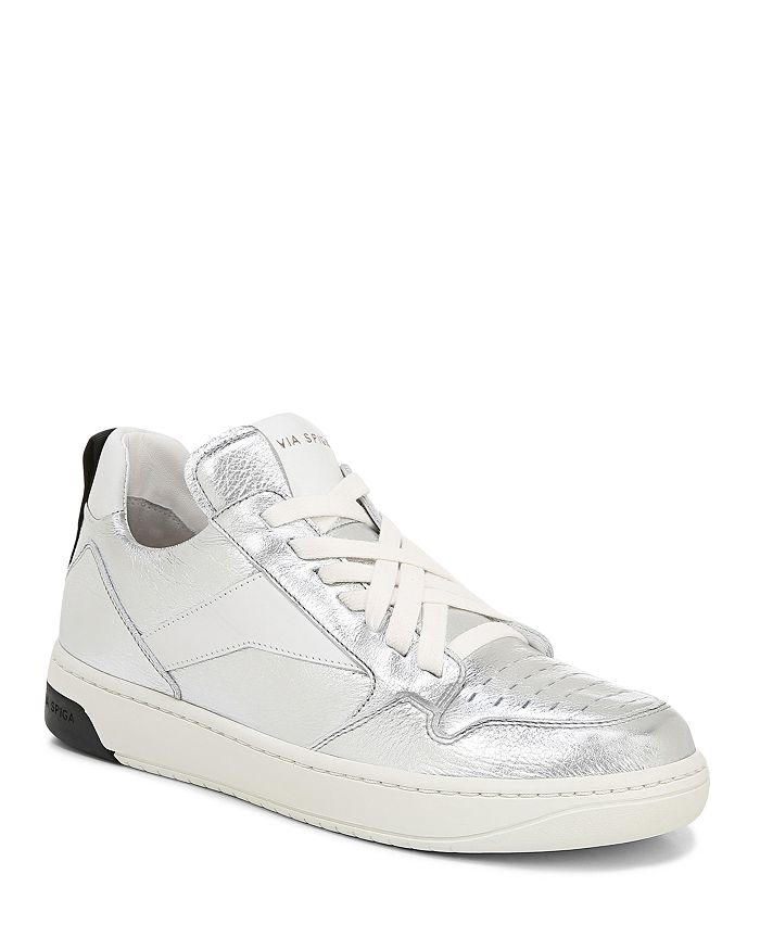 Via Spiga Women s Lowrie Metallic Leather Sneakers Bloomingdale s