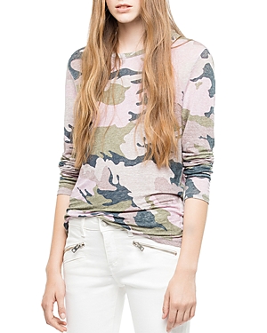 ZADIG & VOLTAIRE WILLY LIN CAMO TEE,WGTP1816F