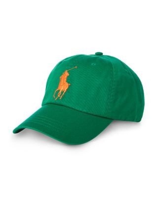 green and orange polo hat