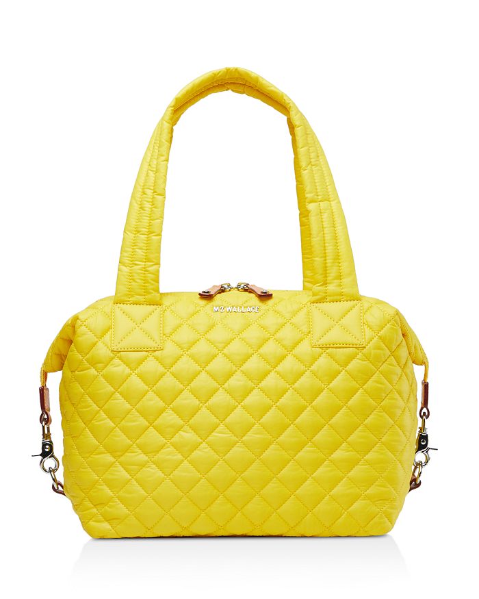 Mz Wallace Medium Sutton Bag In Bright Yellow/silver