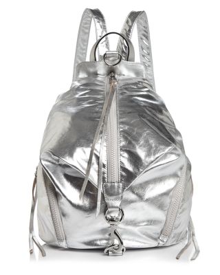 rebecca minkoff silver backpack