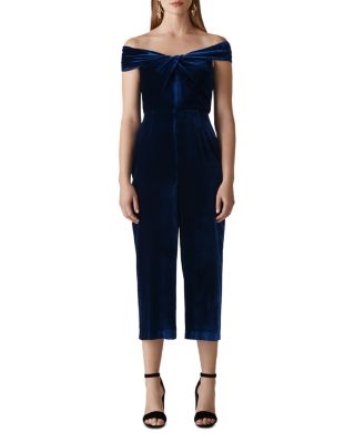 reiss velvet jumpsuit