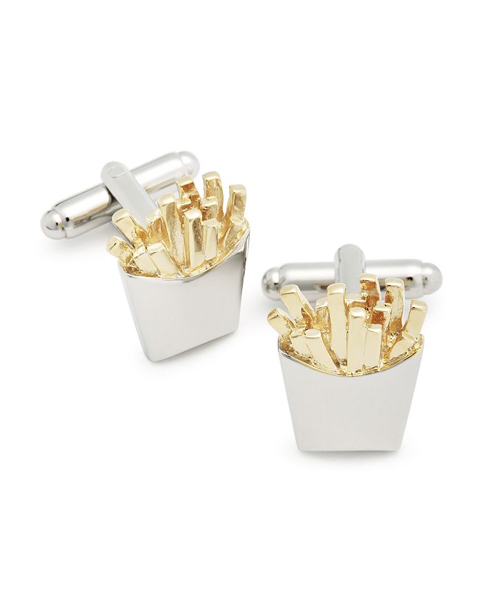 Shop Link Up French Fries Cufflinks In Gold