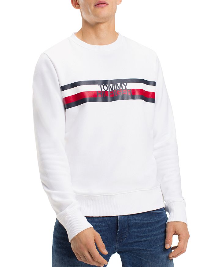 Tommy Hilfiger Logo-print Sweatshirt In Haute Red