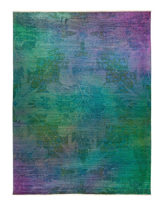 Bloomingdale's Vibrance Tahoe Hand-knotted Area Rug, 9' 0 X 11' 9 In Green