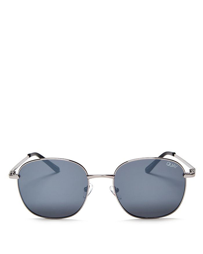 Quay Women's Jezabell Mirrored Round Sunglasses, 54mm In Gun/silver