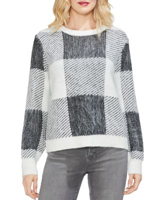 VINCE CAMUTO Oversize-Check Sweater | Bloomingdale's