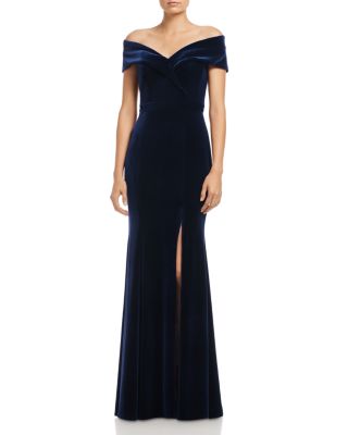 aqua velvet gown