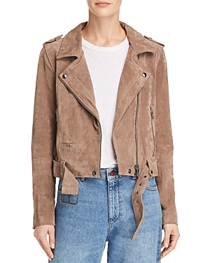 Blanknyc Suede Moto Jacket In French Taupe