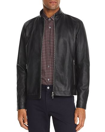 Theory Kelleher Morvek L Leather Jacket | Bloomingdale's