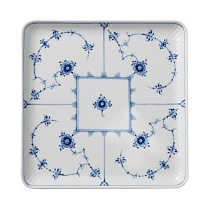 Royal Copenhagen Blue Fluted Plain Large Square Plate