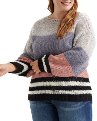 Lucky Brand Plus Bold Stripe Sweater