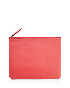 Royce New York Leather Travel Pouch In Red