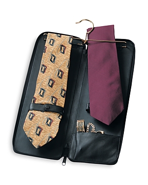 Royce New York Leather Travel Tie Case & Cufflink Storage
