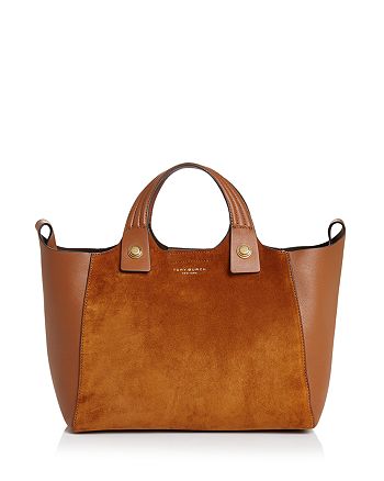 Tory Burch Rory Mini Suede & Leather Tote | Bloomingdale's