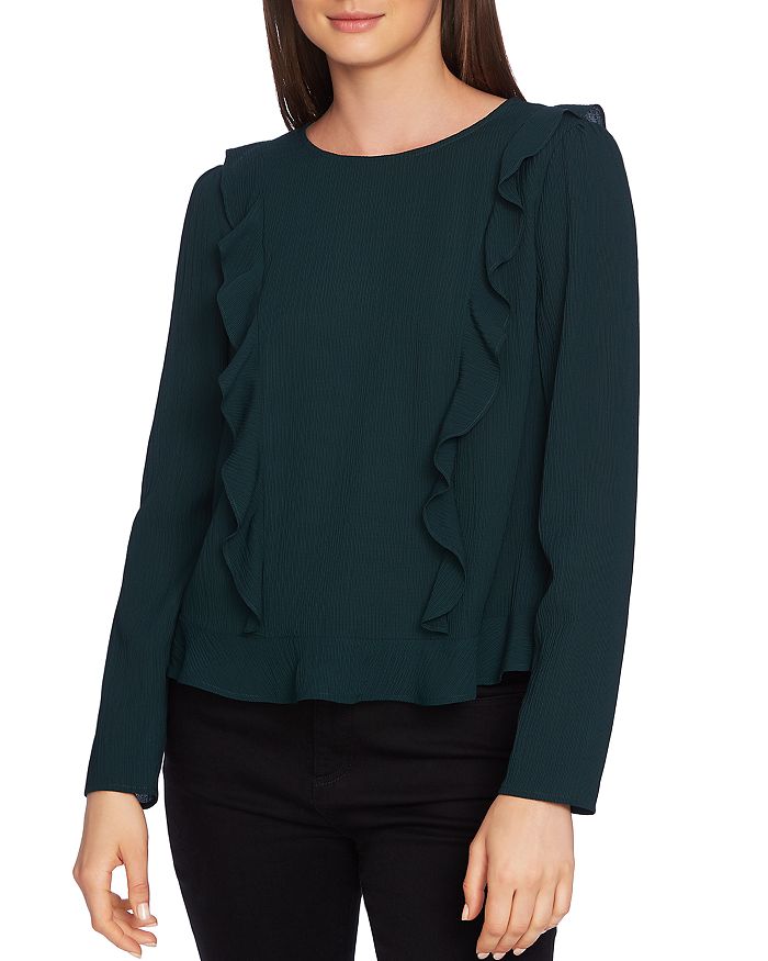 1.STATE - Textured Ruffle Blouse