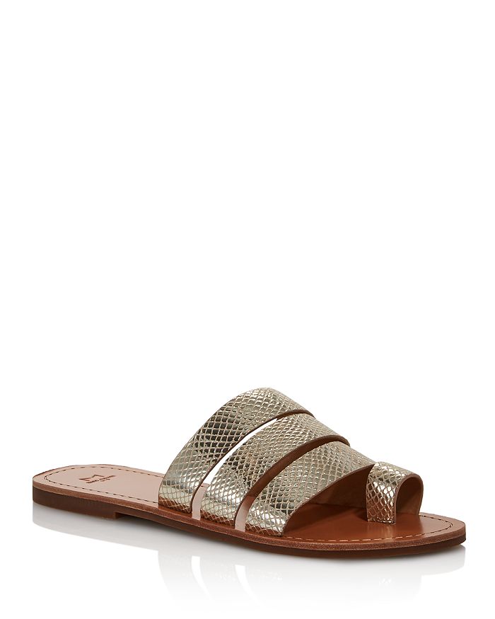 Marc Fisher Ltd. Women's Rilee Flat Slide Sandals In Golden Leather