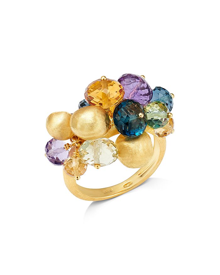 Marco Bicego 18k Yellow Gold Gemstone Cocktail Ring In Multi/gold